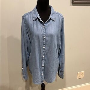 Liz Claiborne Light Blue Tencel Shirt